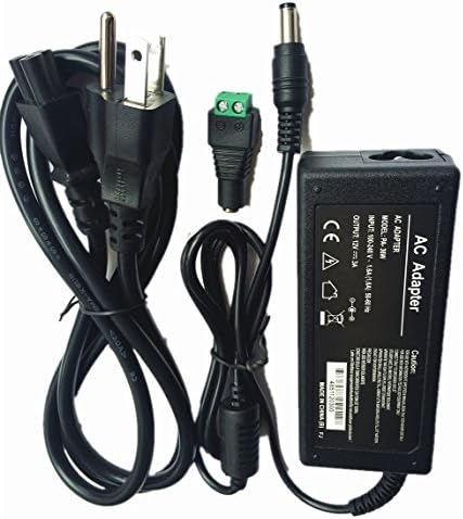 UL Listed,AC Power Adapter Transformer to DC 12V Power Supply For LED Strip CCTV Max 36W (12V 3A)