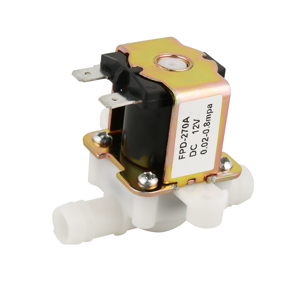DC 12V Solenoid Valve, OD 12mm Normally Closed Electromagnetic Switch Water Inlet Switch Solenoid Valve