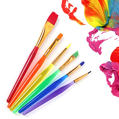 6pcs Cake Painting Brush, Decorating Cake Icing Fondant Sugarcraft DIY Decorating Brushes Tool Food Safe