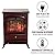 Alitop 750/1500W Electric Fireplace Freestanding Fire Flame Stove Heater Adjustable Red Brown