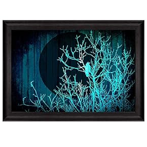 Illustration of The Blue Silhouette of a Tree...