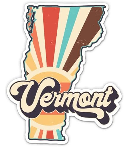 Vermont State Oval Sticker Decal - 5" VT Bumper Sticker Weather Resistant Vinyl Decal