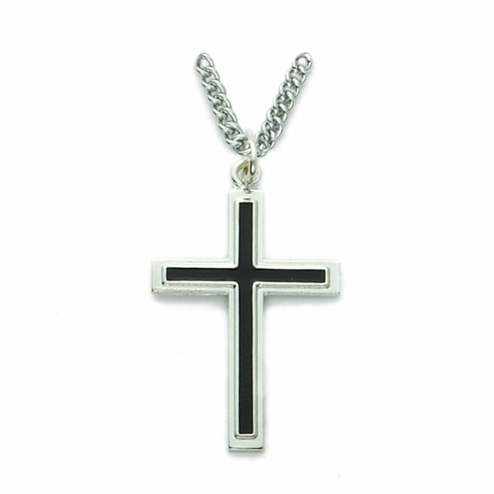 Polished Black Enamel Overlay 1 Inch 