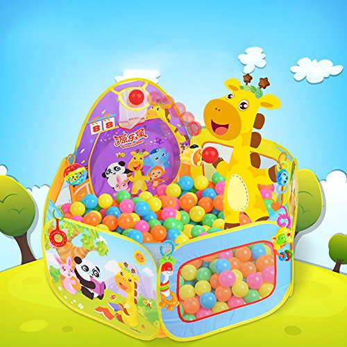 Kids Ball Pit Baby Play Tent, Ball Pit Pool with Basketball Hoop (Balls Not Included) Pricepulse