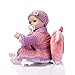 Nicery Reborn Baby Doll Soft Simulation Silicone Vinyl 18inch 45cm Lifelike Boy Girl Toy Red Pillow Eyes Open