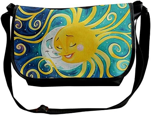 Classic Laptop Shoulder Crossbody Sling Sun Embrace Moon Messenger Bags For Men Women