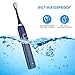 SARMOCARE Sonic Electric Toothbrush, Travel Rechargeable Toothbrushes for Adults Kids with 5 Modes and 6 Brush Heads, Waterproof,Smart Timer & Travel Case Included-Purple