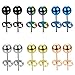 Feramox 316L Stainless Steel Stud Earrings Round Ball Earrings for Men Women Assorted Colors 6 Pairs (4mm)
