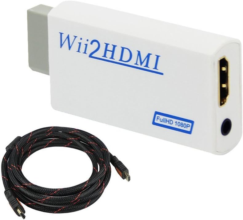 Dupelec Wii to HDMI Converter for Nintendo with 2M High Speed HDMI