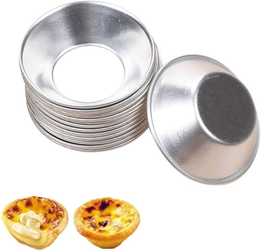 EOPER 30 Pack Mini Pie Muffin Cupcake Pans Egg Tart Bakeware Non-Stick Baking Cups,Silver