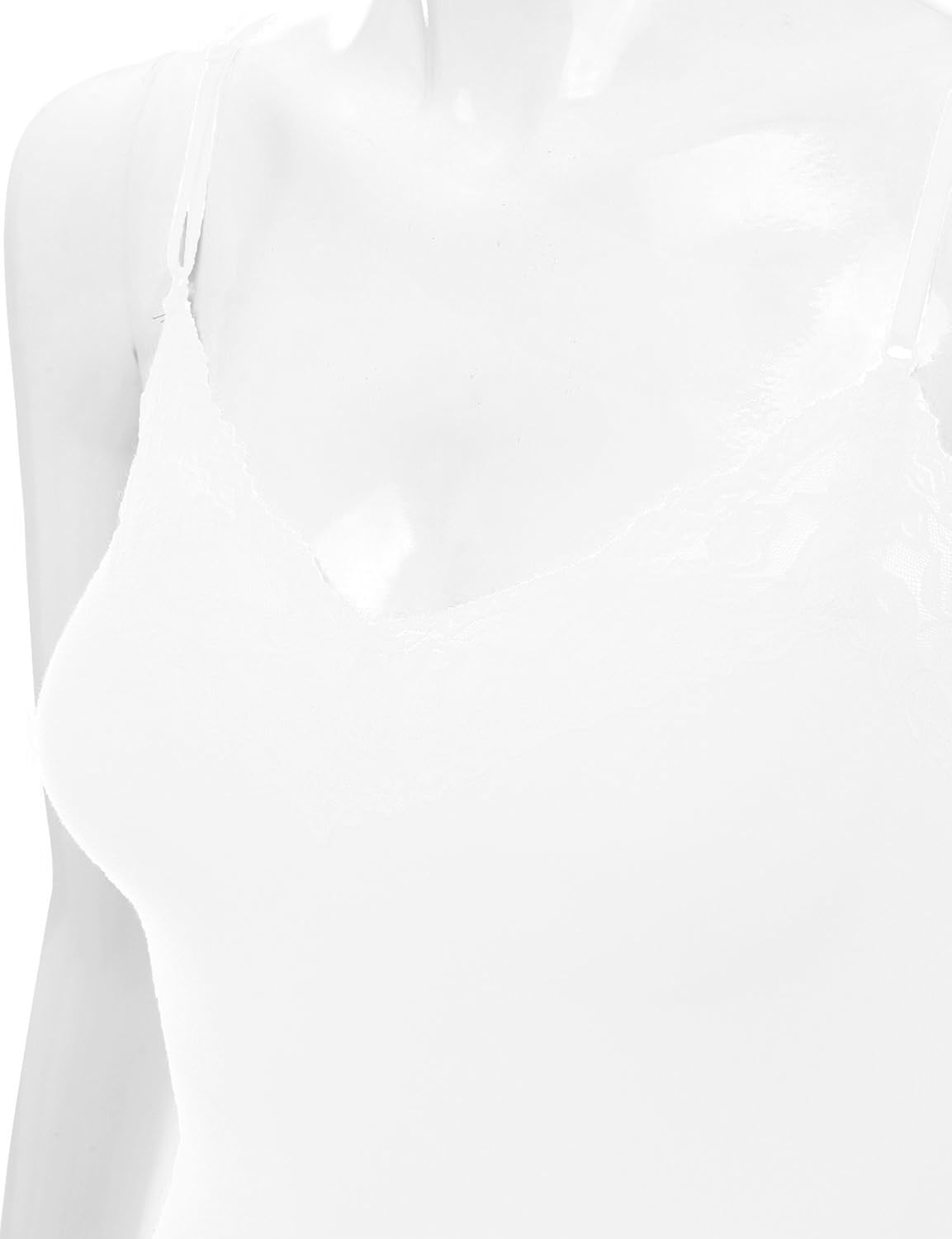 Bozzolo Women's Junior & Plus Adjustable Spaghetti Strap Lace Trim Tunic Tank Top at  Women’s Clothing store