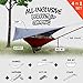 LAZZO Camping Hammock | Bundle Includes Mosquito Net, Rain Fly, Tree Straps, Backpack | Weighs 4 Pounds, Perfect for Hammock Camping,Backpacking，Hiking | Lightweight Nylon Single & Double Hammock