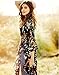 Akery Women's Floral Chiffon Kimono Cardigan Blouse Beach Cover up,Medium,Black