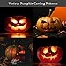 OWUDE Professional Pumpkin Carving Kit, 11 Pieces Heavy Duty Stainless Steel Carving Tools for Halloween with Carrying Case and 10 Pcs Carving Templates-Black