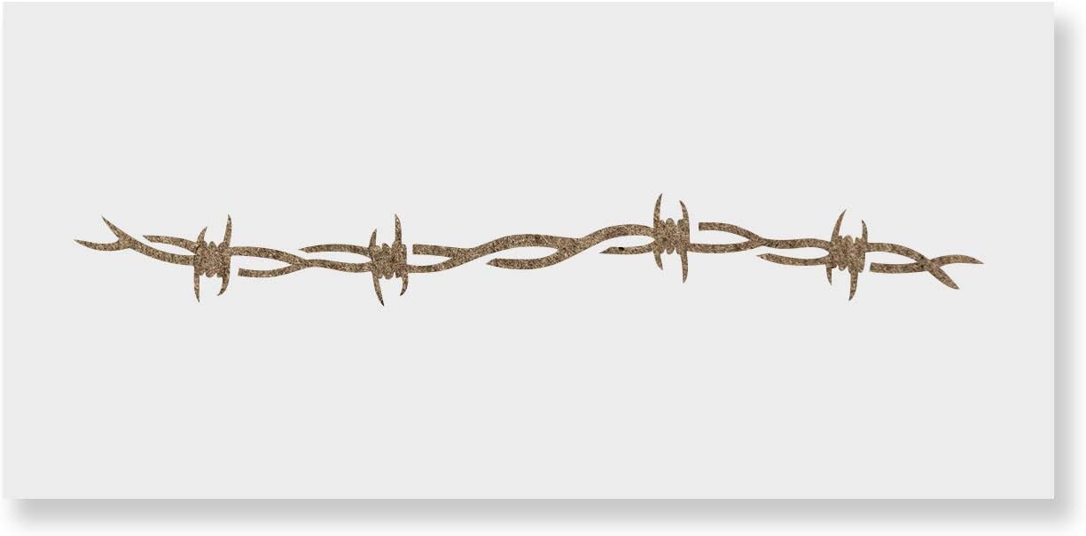Amazon.com: Barbed Wire Stencil Template for Walls and Crafts