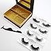 KellyRoom Mink Fur False Eyelashes Dramatic Fluffy Natural Long Fake Lashes 4 Pairs Pack