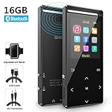 MP3 Player,MP3 Player with Bluetooth,16GB Music Player with FM Radio/Voice Recorder,HiFi Lossless Sound Quality,Metal, Alarm Clock, Touch Button, HD Sound Quality Earphone, with an Armband