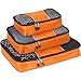 eBags Classic Packing Cubes for Travel - 3pc Set - (Tangerine)