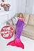 Cuddly Blankets Mermaid Tail Blanket - Super Soft and Warm Polar Fleece Fabric Blanket Perfect for Kids and Teens (Ages 3-12) (Dark Purple and Hot Pink)
