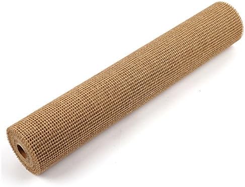 BOZA Natural Jute Floral Decorative Flower Wrapping Mesh Fabric Paper Cotton Material, Elasticity and Flexible, Tan, 53 cm X 10 yard (Each Roll) NJ-19