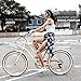 sixthreezero EVRYjourney Women’s Single Speed Step-Through Hybrid Cruiser Bicycle, 26″ Wheels and 17.5″ Frame, Cream with Brown Seat and Gripsthumb 4