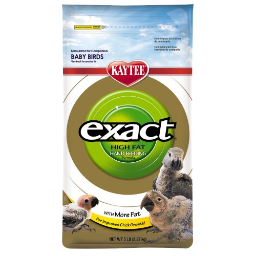 Kaytee exact hand feeding high fat baby bird food, 5-lb…