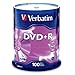 Verbatim DVD+R 4.7GB 16x AZO Recordable Media Disc - 100 Disc Spindle (FFP) - 97459, Branded, 100pk Spindle FFP primary
