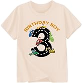 Goengmo 2-6 Years Birthday Boy Shirts Construction Excavator Cotton Short Sleeve T Shirt