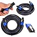 2Pcs Professional 12 Gauge Wire Speaker Cables 50 Feet DJ/Pro Audio Amplifier Cord Speakon to 1/4''7mm Dark Blue