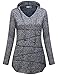 MISS FORTUNE Women's V Neck Wicking Active Wear Running Hoodie Shirt for Cooler Days