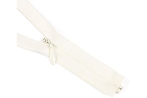 Size #5 Invisible Separating Zipper, 11" Length, Milk White, Bias Bespoke Brand