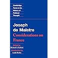 Maistre: Considerations on France (Cambridge Texts in the History of Political Thought)