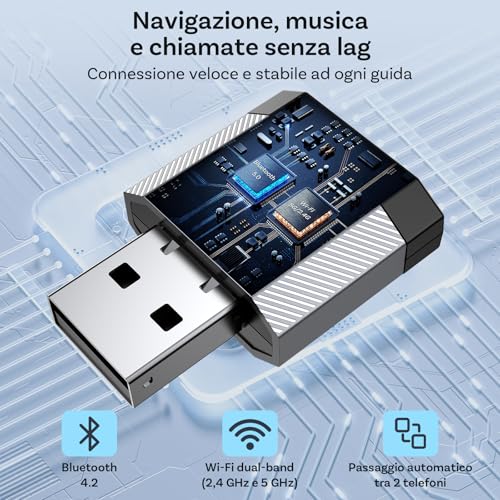 OTTOCAST 2 in 1 Wireless CarPlay and Android Car Adapter, Mini Nova 2026 Ultra-Compact Wireless Adapter, Supports ChatGPT Gemini (iOS 26.3+), Plug & Play for Car with CarPlay/Android Car Wired