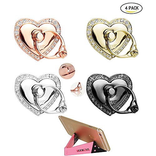 Unicorn Phone Ring Holder,360° Rotation Universal Mobile Phone Finger Ring Stand Grip(4pack)