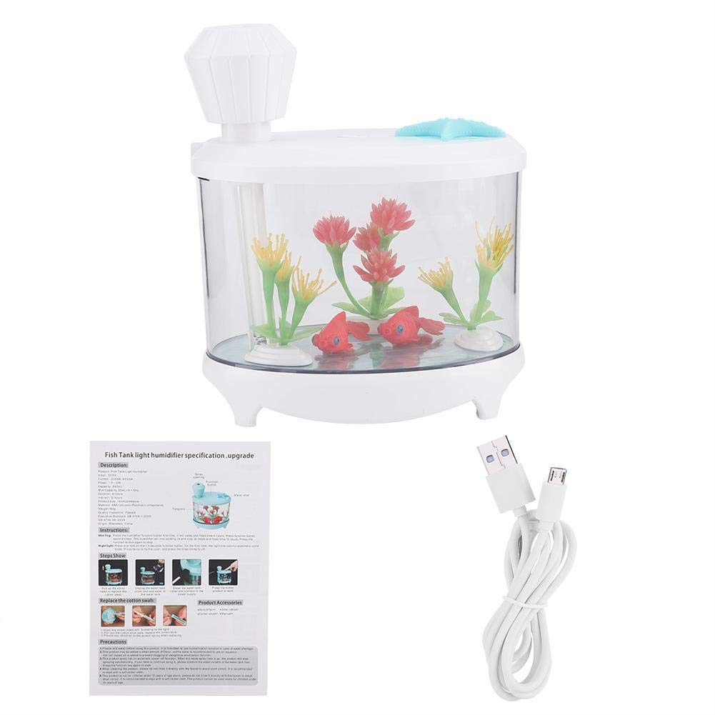 Fish Tank Micro Landscape Mini USB Air Humidifier Air Purifier for Home Office 14.5x12.6x8.6cm