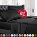Nestl Twin Sheet Set - 1800 Ultra-Soft Microfiber Twin Bed Sheets - Double Brushed - Deep Pockets - Easy Fit - Extra Soft - 3 Piece Set - Bedding Sheets & Pillowcases (Twin, Black)