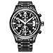 SONGDU Mens Date Black Military Multifunction Chronograph Watches Luminous Numeral Stainless Steel