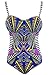 American Trends Womens Printed One Piece Plus Size Swimsuits Bathing Suits Bandeau Swimwear
