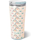 Swig Life 22oz Insulated Tumbler, Travel Coffee Tumbler with Lid, Cup Holder Friendly Travel Coffee Mug, Stainless Steel (Sun Chaser)