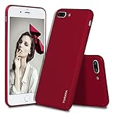 Turata iPhone 7 Plus Case Slim Fit Premium Coated Light Weight Ultra Thin Hard PC Case for iPhone 7 Plus 5.5 inch (2016) - Matte Red