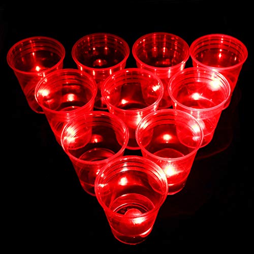 Six Senses Media The Dark Beer Pong Set,Beer Pong Party Cup Set, LED Beer Pong Cups and Novelty Pong Balls,22 Set - Thumbnail 4
