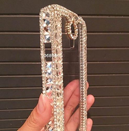 Clean Rhinestone iPhone Frame Case Glitter Stones Custom iPhone 8 Case, iPhone 8 Plus Covers