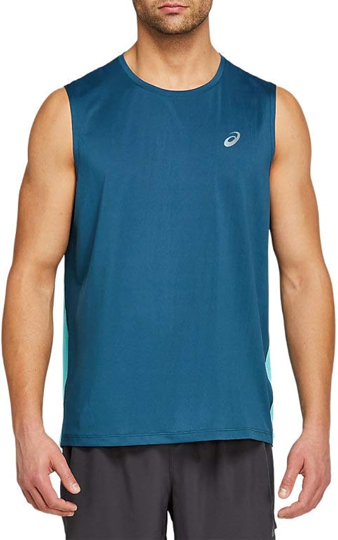 Amazon Co Jp Asics メンズ レースシングレット ランニングウェア M ブルー 服 ファッション小物
