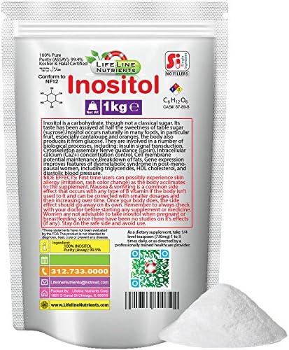 1kg (2.2lbs), 100% Pure Inositol, Powder - Free Shipping