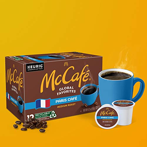 MCCAFE PARIS CAFÉ, SINGLE SERVE COFFEE KEURIG K-CUP PODS, MEDIUM ROAST COFFEE, 12 COUNT