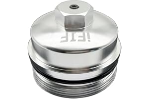 iFJF EC781 Oil Filter Cap Billet Aluminum Anodized Replacement for FL2016 2003-2007 6.0L 2008-2010 6.4L Powerstroke F250 F350 F450 F550 Super Duty 2003-2005 Excursion 1840754C91 3C3Z-6766-CA