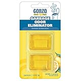 Gonzo Natural Magic Garbage Odor Eliminator - Lemon Fragrance - Absorbs and Eliminates Odors in Your Home - 2 Adhesive Gels