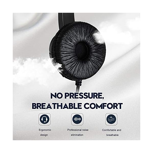 TWOTW-Headset-Mono-Noise-Cancelling-Microphone-Volume-Control-35-mm-Jack-PC-Headphones-for-Mobile-Phone-Smartphone-Computer-Comfort-Strong TWOTW Headset Mono Noise Cancelling Microphone Volume Control 3.5 mm Jack PC Headphones for Mobile Phone Smartphone…