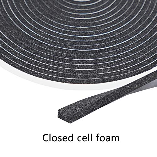 Yotache Foam Weather Stripping 1/4 Inch Wide X 1/8 Inch Thick Total 50