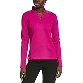 Brooks Brothers Womens Solid Ruffle V-Neck Long Sleeve Ponte Knit Top